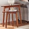 Alaterre Furniture Monterey 24" Mid-Century Wood Triangular Nesting End Tables, Set of Two, Warm Chestnut ANMT0170N - alternate 8